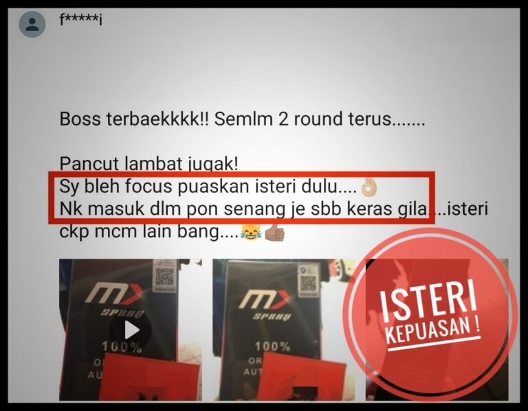mx spray ubat tahan lama